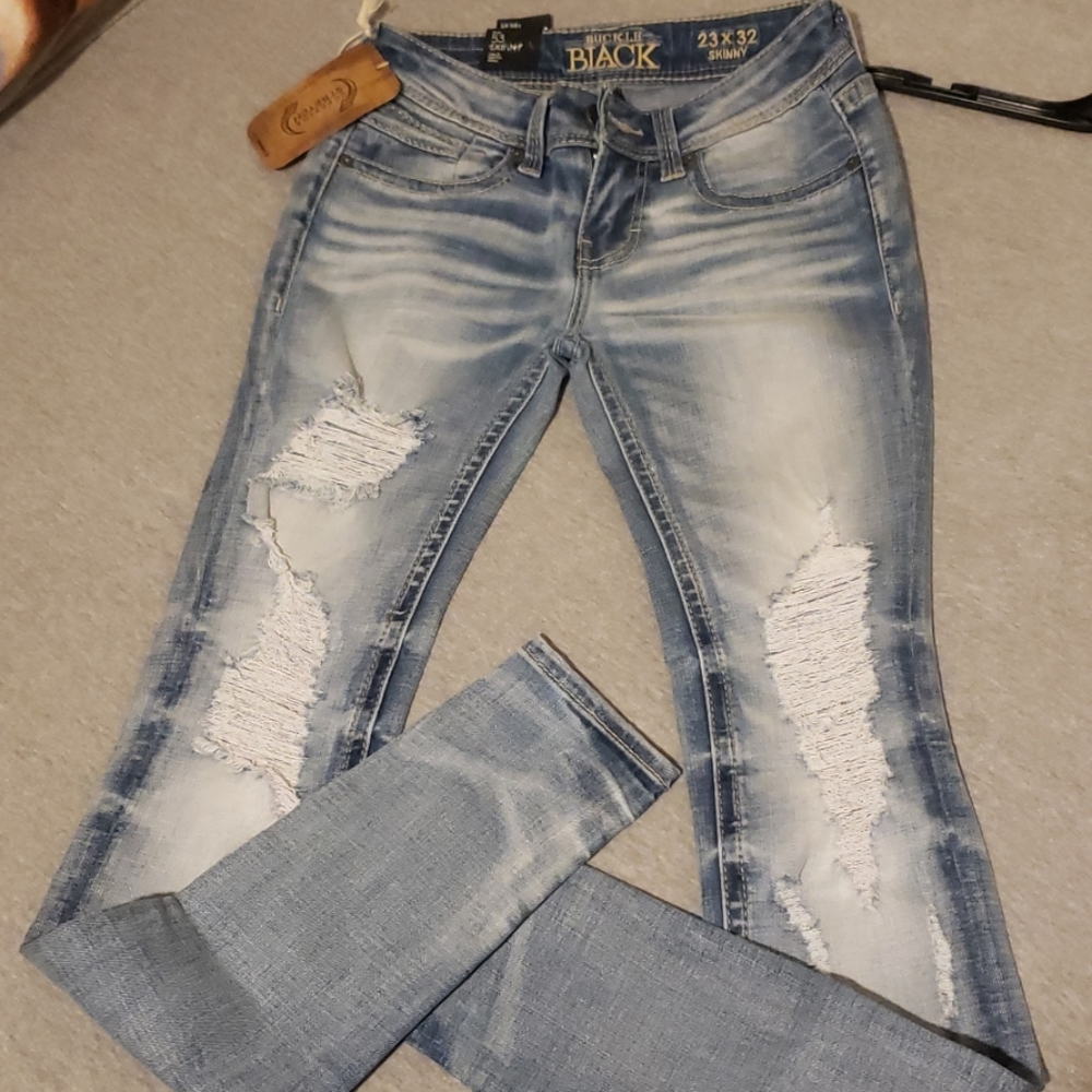 Buckle Black Jeans